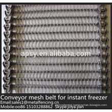 Food grade ss wire chain link weave flat flex belt cooling industrial used spiral cooling belt